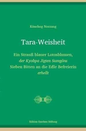 Im Jahr 1174 erschaute der Beschützer der drei Welten, Drikung Kyobpa Jigten Sumgön, in einer Meditationsklausur die letztendliche Natur der Phänomene. Da erschien ihm in einer Vision die Edle Tara in sieben Ausstrahlungen erwachter Buddha-Qualitäten. Dies inspirierte ihn spontan zu einem Vajra-Gesang, der als "Sieben Bitten an die Edle Befreierin" bekannt ist. Zum Verständnis dieses bedeutenden Bittgebets verfasste der tibetische Gelehrte Könchog Norzang im 19. Jahrhundert den ausführlichen Kommentar "Ein Strauß blauer Lotosblumen". Er enthüllt die tiefe Weisheit von Tara aus der letztendlichen Perspektive von Mahamudra. Der Band enthält eine Neuübersetzung des Wurzeltextes des Gebets, eine Wort-für-Wort-Übertragung des ausführlichen Kommentars sowie im Anhang die beiden tibetischen Originaltexte.