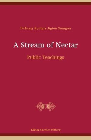 The public teachings of Jigten Sumgon (1143-1217), the founder of the Drikung Kagyu lineage of Tibetan Buddhism, are a source of wisdom. He not only explains the pure off ering and pure dedication, the philosophical main features of the Kagyu school, and the four yogas of the Mahamudra tradition but also the vajra body, the practice of channels, chakras, and winds, the responsibility of the disciple, and much more. Won Sherab Jungne, a heart son of Jigten Sumgon, took notes on these public teachings and commented on them. Finally, Dorje Dragpa, the fifth lineage holder of the Drikung Kagyu transmission, compiled them in the present form. The English translation is followed by the Tibetan text in full.