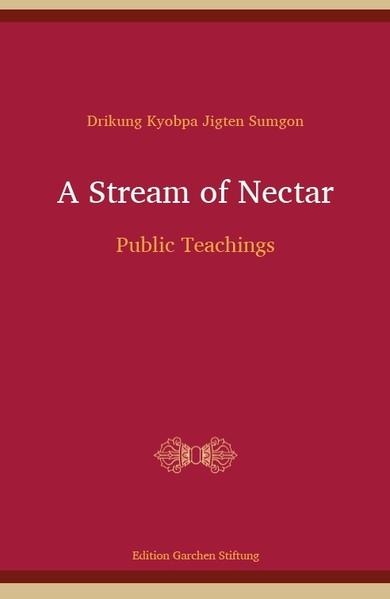 The public teachings of Jigten Sumgon (1143-1217), the founder of the Drikung Kagyu lineage of Tibetan Buddhism, are a source of wisdom. He not only explains the pure off ering and pure dedication, the philosophical main features of the Kagyu school, and the four yogas of the Mahamudra tradition but also the vajra body, the practice of channels, chakras, and winds, the responsibility of the disciple, and much more. Won Sherab Jungne, a heart son of Jigten Sumgon, took notes on these public teachings and commented on them. Finally, Dorje Dragpa, the fifth lineage holder of the Drikung Kagyu transmission, compiled them in the present form. The English translation is followed by the Tibetan text in full.