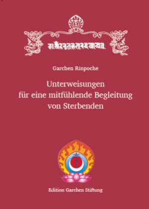 Dieses Kompendium enthält Unterweisungen von S. E. Garchen Rinpoche zur buddhistischen Sterbebegleitung. Es bietet Praktizierenden wertvolle praktische Anleitungen, wie für Sterbende ganz konkret förderliche und heilsame Bedingungen geschaffen werden können, um sie auf dem Weg zur Befreiung oder zu einer günstigen Wiedergeburt zu unterstützen. Garchen Rinpoche betont, wie wichtig es ist, dass wir uns bereits zu Lebzeiten auf den Moment des Sterbens, den Bardo des Dharmata und den Bardo des Werdens vorbereiten. Dies kann uns gelingen, indem wir die reine Sicht und einen liebevollen Geist entwickeln und uns bemühen, beides aufrechtzuerhalten.