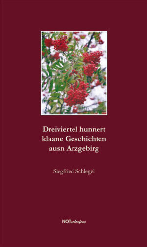 „Unner Bichel hiere is in der 'Westarzgebirgischen Sprooch' geschriem … De Arzgebirger reden net bluß annersch, die denken aah annersch. Doderbei kumme a Haufen Schnoken zamm, wu aber immer a Kernel Wahrhaat drinne stackt." Der „Haufen Schnoken“ ist eine Sammlung von 75 heiter bis nachdenklichen Geschichten aus dem Erzgebirge, die der Autor selbst erlebt und in seiner Mundart aufgeschrieben hat. Dr. Siegfried Schlegel wurde 1928 im Oberen West-erzgebirge geboren. In seiner Jugend fuhr er zur See und wurde im Zweiten Weltkrieg für zwei Jahre zur Elbeschifffahrt dienstverpflichtet. 1951 absolvierte er ein Pädagogikstudium, wurde Fachlehrer für Geografie und promovierte 1971 an der Naturwissenschaftlichen Fakultät der Martin-Luther-Universität Halle-Wittenberg. 1990 war er Dezernent für Bildung und Kultur beim Landkreis. Er schrieb zahlreiche Fachartikel und Bücher, vornehmlich zur Landeskunde der Oberlausitz.