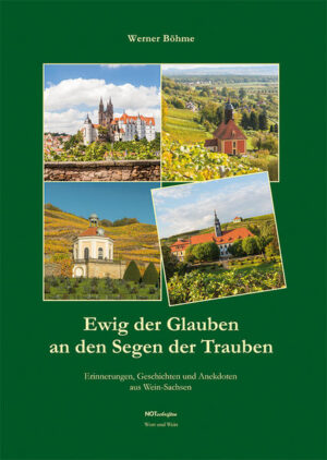 Das Buch "Ewig der Glauben an den Segen der Trauben" ist den Winzern der ersten Stunde, welche die Wiederaufrebung nach dem Reblausbefall meisterten, und der Sächsischen Winzergenossenschaft anlässlich ihres 80jährigen Bestehens gewidmet.