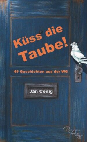 Eine Taube landet in der Küche der WG und beschließt zu bleiben. Von Faszination getrieben für den cholerischen Müller, den ordnungsliebenden Nils und den Künstler Jan Cönig, die dort wohnen. Charaktere, die kantiger und zugleich liebenswerter nicht ausgemalt sein könnten. Was darf man Essen, wie funktioniert die Welt und wie wichtig ist die Liebe? Diesen und vielen anderen Fragen jagen sie eingebettet in Höhen und Tiefen des WG-Lebens in 45 Geschichten rasant hinterher. Da endet selbst der Einkauf im Supermarkt im absoluten Chaos. Mitreißend, sprachlich eingängig. Funktioniert auf der Bühne und auch im Buch. Mit Freundebuch der Charaktere und eigener Freundebuchseite zum selbst beschriften als Exlibri. Mit einem "Fan-Fiction"-Beitrag von GAX, Axel Gundlach, und einem Vorwort von Juston Buße.