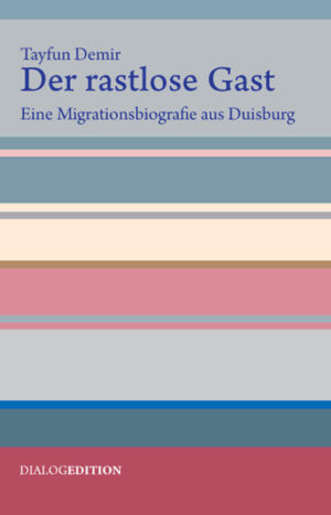 „Der rastlose Gast“ stellt uns den Menschen Tayfun Demir vor, der zweimal durch die Schule des Lebens gegangen ist: Einmal in der Türkei, wo er (geb.1950) am Van-See aufwuchs, wo er als Schüler und Student in Istanbul ein entbehrungsreiches Leben führte, wo er zum politischen Aktivisten wurde und schließlich verfolgt und inhaftiert war. Und später im deutschen Exil (Ende 1976), wo er unter Fremdsein und Einsamkeit litt, wo er u.a. als Bibliothekar und Kulturschaffender viele neue Projekte anstieß und wo er sich als umtriebiger Organisator für die in Deutschland lebenden Zuwanderer engagierte. Bei seiner Arbeit waren ihm große Erfolge vergönnt, doch erlebte er auch tiefe Enttäuschungen. Immer wieder geriet er wegen seines kompromisslosen Engagements in Konflikt mit der Kulturbürokratie. Uneitel und eindringlich zieht Tayfun Demir eine Bilanz seines Lebens. Die Lebensgeschichte eines klassischen Grenzgängers, in der auch die Sprünge, Brüche und Risse harmonisch integriert sind. Dabei kontrastiert er seine zahlreichen Aktivitäten jeweils mit Erinnerungen an die eigene Kindheit und privaten Erlebnissen. Für sein transkulturelles Engagement wurde er als Ehrengast beim 10. Jubiläum der Buchmesse RUHR 2014 in der Zeche Zollverein gewürdigt.