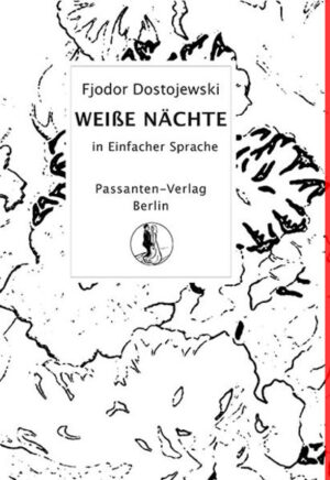 Übertragen in Einfache Sprache. Nach der urheberrechtsfreien deutschen Übersetzung von 1917. Weiße Nächte. Ein empfindsamer Roman. Aus den Erinnerungen eines Träumers. Es ist Juni in Sankt Petersburg. In der Nacht wird es nun nie richtig dunkel. Ein Mann kommt glücklich von einem Ausflug zurück in die Stadt. Auf dem Weg begegnet er einer jungen Frau. Sie heißt Nastenka. Die beiden reden miteinander. Der Mann ist ganz verzaubert von ihr. Sie reden über ihre Vergangenheit, über ihre Wünsche und Träume. Der Mann erzählt Nastenka, dass er ein Träumer ist. Nastenka erzählt von ihrer blinden Großmutter und von ihrer ersten großen Liebe. Der Mann verliebt sich in die junge Frau. Auch die junge Frau beginnt ihn zu lieben. Doch dann taucht ihre erste große Liebe wieder auf. Und sie muss sich entscheiden. “Es war eine wundervolle Nacht. Der Himmel war hell und voller Sterne. Eine wundervolle Nacht. Eine solche Nacht gibt es nur wenn wir jung sind. Lieber Leser, kann es unter einem so schönen Himmel wütende und böse Menschen geben? Was ist das für eine Frage! Das ist doch eine jugendliche Frage. Ja, eine sehr jugendliche Frage. Aber eine überaus wichtige Frage! …”