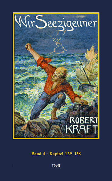 Der vorliegende Band 4 dieser Neuausgabe enthält den ungekürzten Text der Kapitel 129-158 des von Robert Kraft (1869-1916) verfassten Kolportageromans "Wir Seezigeuner. Illustrierte Ausgabe. Lieferungs-Roman von Robert Kraft". Dresden-Niedersedlitz: H. G. Münchmeyer o. J. [1907], 52 Lieferungen mit je 62-72 Seiten, Buchblockformat ca. 12,3 x 19,3 cm, 164 Tondruckillustrationen von Adolf Wald. Verlagswerbung 1907: "Richard Jansen aus Danzig war ein kerndeutscher Seemann, für dessen Tatendrang, überschäumende Jugendkraft und Unternehmungsgeist die deutsche Heimat zu eng war. Trotzdem vergaß er nie Heimat und Vaterland. (…) Was er draußen erlebte und aus eigener Anschauung über fremde Völker und Länder schrieb, ist Aufklärung darüber, wie es wirklich in der Welt zugeht. Wer Robert Kraft überhaupt gelesen hat, der erkennt das."