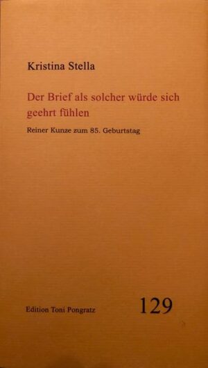 über den Briefwechsel zwischen Elisabeth und Reiner Kunze, mit Abbildungen von selbstgestalteten Briefumschlägen