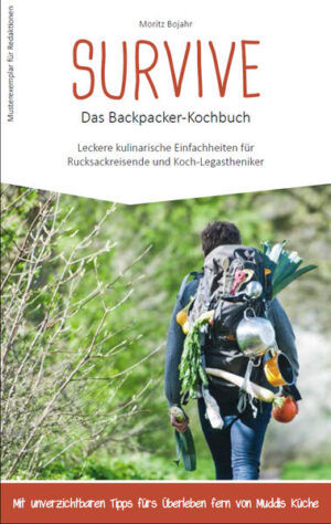 Wenig Geld, winzige Küchen, kaum Frisches, aber immer Riesenhunger. Wer als Backpacker unterwegs ist, hat’s schwer, einigermaßen gesund satt zu werden. Moritz Bojahr ging das nicht anders. Als er nach dem Abi durch Neuseeland reiste, musste er in miserabel ausgestatteten Hostelküchen auf verranzten Öfen mit Topf und Kochlöffel improvisieren. Er bekochte mit Mini-Budget und viel Kreativität Hungrige aus aller Welt, sammelte von Reisebekanntschaften bewährte Unterwegs-Rezepte - und erfuhr: Kochen macht satt, zufrieden und beliebt. Freundschaft geht eben durch den Magen. In diesem Buch stellt er seine Rezepte vor, die auch prima in jede WG-Küche passen. Dazu gibt’s Tipps, Tricks und Überlebens-Weisheiten.