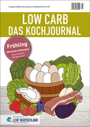 Mit "Low Carb Das Kochjournal Frühling" erscheint die 2. überarbeitete Auflage 2018. Überall sind sie zu erkennen, die ersten Frühlingsboten! Genau die richtige Zeit für unser Frühlings-Kochjournal. Freuen Sie sich mit uns auf leckere Rezepte rund um all das, was die Frühlings-Küche ausmacht. Saisonale Kochideen - natürlich, fett und rund um gesund!