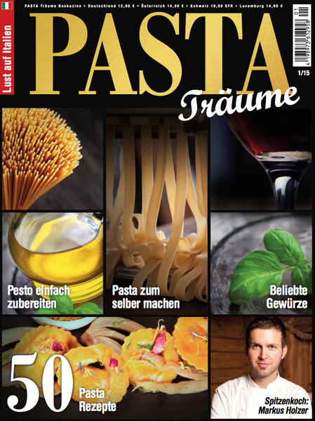 "Pasta Träume" Markus Holzer erklärt, wie man es schafft, daß die Sauce an der Nudel hängen bleibt und warum das Abschrecken der Nudel mit kaltem Wasser eine Sünde ist. Pasta kann man doch immer essen, oder? Vor allem, wenn sie selbst gemacht wird, bietet Pasta immer wieder ein außergewöhnliches Geschmackserlebnis. Sie erinnert uns an den letzten Italien-Urlaub, an das kleine Bistro, die Trattoria und alles, was wir dort in unser Herz geschlossen haben. Wie vielseitig Pasta sein kann, durfte ich während meiner Lehr- und Wanderjahre in Südtirol, in der Toskana und auch in Deutschland lernen. Mal wurden die Nudeln in der Brühe gekocht, dann im Fischfond oder auch direkt in der Sauce. Die Zubereitungsarten waren überall anders. Doch überall nahm Pasta einen festen Platz auf der Speisekarte ein. Auch in meinem Restaurant zählen die Pastagerichte zu den beliebtesten. Das „Jora Mountain Dining“ ist eine Hütte in den Südtiroler Bergen, genauer gesagt in Innichen im Pustertal. Unsere Spezialität sind selbstgemachte Nudelgerichte, angefangen bei den Schlutzkrapfen und Schwarzbrotnudeln, Rote-Bete-Tagliolini oder Lasagne mit Wildragout. All diese Rezepte stelle ich Ihnen in diesem Bookazine vor. Ihr Markus Holzer