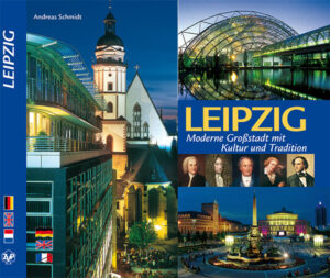 Dieser neue Bildband zeigt eine Stadtrundfahrt durch Leipzig und Umgebung auf 84 Seiten mit ausgewählten Spitzenfotografien und den informativen Texten von Andreas Schmidt als dreisprachige Ausgabe in D/E/F. Sie werden die Sehenswürdigkeiten dieser Stadt kennen lernen und erfahren, dass Leipzig in den letzten Jahrhunderten dem Wirtschafts- und Geistesleben in Europa reiche Impulse verliehen hat. Mit diesem Bildband spüren Sie auch den besonderen Leipziger Flair, denn hier pulsiert das Leben