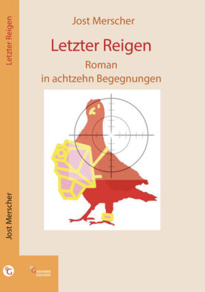 Zufall? Fügung? Verhängnis? Angela, Frank-Walter, Peter, Hulda, Lars, Jacky, Götz-Georg, Veno, Justine, Donaldine, Vicco, Wladimir, Lutz, Mimi, Franz, Evelyn, Fabian, Falco - achtzehn Menschen begegnen einander inwechselnden Paarungen, mal vertraut, mal skurril, mal tragisch, mal banal, immer aber: fatal. Nach und nach entsteht so ein grotesker Todesreigen von seltsam unerbittlicher Mechanik. Ein für alle Beteiligten letzter Reigen, in dem zu allem Überfluss auf vertrackte Weise immer wieder Tauben eine verhängnisvolle Rolle spielen - bis sich der Kreis schließt.