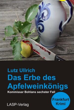 In einer Villa am Frankfurter Lerchesberg wird die bildschöne Erbin des legendären Apfelweinkönigs Heinz Wagenknecht ermordet. Auf dem Nachbargrundstück findet Kommissar Tom Bohlan die Tatwaffe und ein Foto, das eine alte Kelter in einem Kellergewölbe zeigt. Sehr schnell kommen die Kommissare zu dem Schluss, dass es sich dabei um den Hinweis auf ein weiteres Verbrechen handelt. Ein spannender Wettlauf mit der Zeit beginnt … Die Frankfurter Kripo ermittelt im Dunstkreis einer Apfelweindynastie, die ums Erbe streitet und dabei vor nichts zurückschreckt. Tom Bohlan jagt den Täter diesmal unter anderem in Eckenheim.