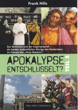 Der Antichrist und der Lügenprophet-die beiden endzeitlichen Könige des Verderbens im Dienste der „Hure Babylon“ Frank Hills, 576 Seiten, darunter 367 Seiten mit Farbphotos, 29,90 Euro Zum Ende der Welt hin werden der Antichrist (1 Joh 2, 22) und der Lügenprophet (Offb 13, 11) in Erscheinung treten, die eine Vielzahl von Seelen in die ewige Verdammnis zu stürzen vermögen. In der Heiligen Schrift erhalten wir zahlreiche Hinweise darauf, wie wir diese beiden Handlanger des Bösen erkennen können. So wird sich der „Sohn des Verderbens“ (2 Thess 2, 4) in den Tempel Gottes setzen und von sich behaupten, er sei Gott. Er wird scheinbar eine tödliche Wunde davontragen und anschließend durch das Wirken des Lügenpropheten von der Welt verehrt werden: „Es = der Lügenprophet vollzieht alle Gewalt des ersten Tieres = des Antichristen vor dessen Augen und bewirkt, daß die Erde und ihre Bewohner das erste Tier anbeten, dessen tödliche Wunde geheilt wurde“ (Offb 13, 12). Der hl. Johannes warnt uns auch vor der „Hure Babylon“ (Offb 17, 5), „die an vielen Wassern“ (Offb 17, 1) sitzen wird: „Sie ist gefallen, sie ist gefallen, Babylon, die Große