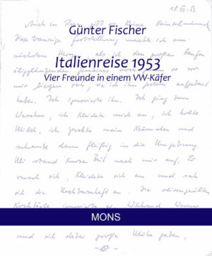 Schon immer ist Italien das Sehnsuchtsland der Deutschen und Inspiration für zahlreiche Künstler und Schriftsteller gewesen. In den 1950er Jahren, als das Auto breiten Bevölkerungsschichten zu einer erschwinglichen Mobilität verhalf, begann der Massentourismus, und Italien war das beliebteste ausländische Reiseziel. Im August 1953 reihte sich in den schier endlosen Strom von gen Süden fahrenden PKWs ein VW-Käfer ein, in dem vier schwitzende Freunde saßen. – Klimaanlagen gab es damals noch nicht. Einer dieser vier Reisenden, Günter Fischer, führte während dieser Reise, die über die Schweiz, Mailand, Pisa, Rom, Neapel, Pompei bis auf die Spitze des Vesuvs führte, ein Tagebuch. Dieses einzigartige, authentische Dokument, in dem der Autor den Alltag mit seiner spitzen Feder festgehalten hat, gewährt einen humorvollen Rückblick in die Vergangenheit. „Italienreise 1953. Wie ich nach Italien gekommen bin? Nun schön, ich will davon berichten. …“