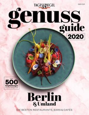 Der neue Genuss Guide ist der verlässliche Kompass im sich rasend schnell drehenden Berliner Gastrokarussell: Was sind die Trends die bleiben werden? Welche Moden kann man vernachlässigen? Und welche Restaurants muss man wirklich besucht haben? Alle gute Adressen Über 500 Empfehlungen für Restaurants, Bars, Cafés und zum Einkaufen, dieses Jahr zum ersten Mal mit den Genuss-Sternchen für außergewöhnliche Leistungen und zur noch besseren Orientierung für neugierige Genießer.