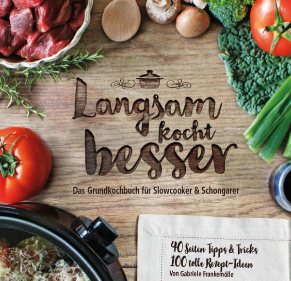 Langsam kocht besser: Hier ist die Neuauflage des beliebten Slowcooker-Klassikers! Das praktische Kochbuch vermittelt umfassend und praxisnah die Grundlagen des Schongarens mit dem Slowcooker von A(nbraten) bis Z(eitplanung). Dazu kommen 100 klassische und moderne Rezepte der deutschen und internationalen Küche - Suppen, Eintöpfe, Fleischgerichte, Saucen, Fonds und sogar Desserts, Kuchen und Müsli. Alle Rezepte mit frischen Zutaten und mehrfach erprobt! Besonders praktisch in der Küche: Die Ringbuchbindung, das wischfest beschichtete Papier und das stabile schmutzresistente Cover. So kann der Band unbedenklich auf der Küchenarbeitsplatte liegen, während man/frau die Zutaten zubereitet und den Slowcooker bedient.