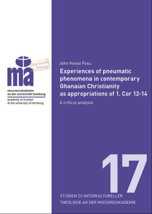The notion of pneumatic phenomena is of much interest within contemporary Ghanaian Christianity. The reason is that Christianity in Ghana, like global Christianity, has been influenced by Pentecostal and Charismatic movements. The main aim of this dissertation is to examine the notion of pneumatic phenomena in contemporary Ghanaian Christianity with emphasis on the interpretation and appropriation of 1 Cor 12-14.
