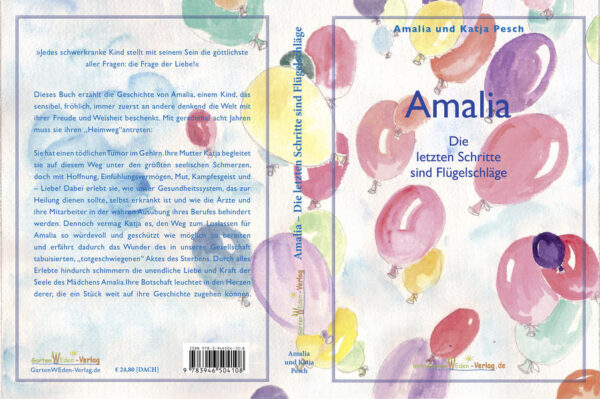 »Jedes schwerkranke Kind stellt mit seinem Sein die göttlichste aller Fragen: die Frage der Liebe!« Dieses Buch erzählt die Geschichte von Amalia, einem Kind, das sensibel, fröhlich, immer zuerst an andere denkend die Welt mit ihrer Freude und Weisheit beschenkt. Mit gerademal acht Jahren muss sie ihren „Heimweg“ antreten: Sie hat einen tödlichen Tumor im Gehirn. Ihre Mutter Katja begleitet sie auf diesem Weg unter den größten seelischen Schmerzen, doch mit Hoffnung, Einfühlungsvermögen, Mut, Kampfesgeist und - Liebe! Dabei erlebt sie, wie unser Gesundheitssystem, das zur Heilung dienen sollte, selbst erkrankt ist und wie die Ärzte und ihre Mitarbeiter in der wahren Ausübung ihres Berufes behindert werden. Dennoch vermag Katja es, den Weg zum Loslassen für Amalia so würdevoll und geschützt wie möglich zu bereiten und erfährt dadurch das Wunder des in unserer Gesellschaft tabuisierten, „totgeschwiegenen“ Aktes des Sterbens. Durch alles Erlebte hindurch schimmern die unendliche Liebe und Kraft der Seele des Mädchens Amalia. Ihre Botschaft leuchtet in den Herzen derer, die ein Stück weit auf ihre Geschichte zugehen können.