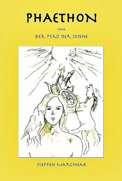 Der junge Thronanwärter Phaethon lebt im zum antiken Griechenland gehörenden äthiopischen Palast und schwankt zwischen dem, wonach er strebt und dem, was die anderen von ihm erwarten, zwischen seiner begeistert vorgestellten Zukunftshoffnung mit dem Freund Kyknos und einer genealogischen Vergangenheits- und Vatersuche hin zu Helios, dem Sonnengott. Eine Reise, die ihn ursprünglich weit aus seinem gewohnten Lebensumfeld fortführen sollte, drängt ihn nun stattdessen hoch hinaus bis in den Sonnenpalast, und offenbart ihm dabei die unvorstellbarsten Welten zwischen Meer, Erde, Himmel und Sonne. Gewissheit wie Ungewissheit treiben ihn wie die Wellen des Meeres in Richtung eines packenden Abenteuers, welches ihn zu Licht- und Schattenseiten bringt, sowohl des Ganzen, wie auch zu denen in sich selbst. „Steffen Marciniaks lyrische Sprache erzählt uns diese tragische Geschichte, die aus Liebe und Hass, Sehnsucht, Freude und Schmerz geradezu wie gemalt erscheint. Seine Novelle beginnt erdnah, in den einsamen Kümmernissen und einer unbändigen Zukunftshoffnung des Titelhelden. Doch schon bald, beinahe unmerklich wird der Leser in immer fantastischere Welten gezogen und er steigt mit Phaethon in den Himmel empor, höher und höher, einen Himmel, der nicht so leer und unbewohnt ist, wie der normale Erdenbürger glaubt. --- Mit ehernen Worten geschrieben, erschaffen die vor dem Geist erzeugten Bilder eine belebte und beseelte Atmosphäre, die Figuren und Schauplätze auf eine besondere Weise nah und greifbar werden lässt.“ --- Max Drushinin