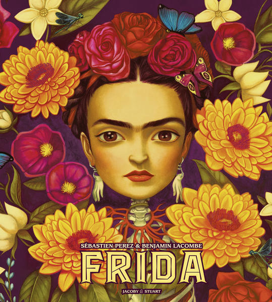 Frida - schon jetzt ein Bestseller, allein 78.500 Exemplare in Europa in der Erstauflage »Ich habe Frida Kahlo erst durch meine kunstgeschichtlichen Studien besser verstanden. Den Kontext ihres Schaffens nicht zu kennen, heißt, nicht zu verstehen, wie intelligent ihre Arbeiten sind. Bei den Überlegungen, die Sébastien Perez und ich angestellt haben, kristallisierten sich neun Themen heraus, die das Rückgrat ihres Werkes, ihres Lebens und - dieses Buches sind: Der Unfall, Die Medizin, Die Erde, Die Tiere, Die Liebe, Der Tod, Die Mutterschaft, Die zerbrochene Säule und Die Nachwelt. Durch Ausstanzungen und Bildzitate versuche ich bis ins Innerste ihres Schaffens einzudringen. Mancher mag sich fragen, ob es sinnvoll ist, Werke so ›wörtlich‹ zu zitieren, doch es war unmöglich, ein einziges Element zu ändern, ohne die Aussage des Bildes zu zerstören. Und die Texte von Sébastien, gespickt mit Zitaten von Frida, vermitteln ein komplexes Bild dieser außergewöhnlichen Frau. F R I D A - diese fünf Buchstaben stehen für ein einzigartiges Universum und einen Mythos.« Benjamin Lacombe über seine Künstlerbiografie im Juni 2016