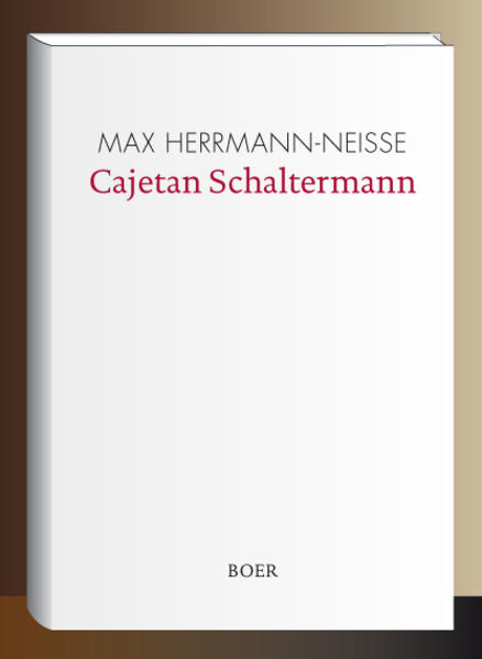 Den Roman »Cajetan Schaltermann« verfaßte Max Herrmann in den letzten beiden Monaten des Jahres 1914. In vielen Punkten ist die Handlung autobiographisch, der Autor versucht die Wege und Irrwege seiner Jugendjahre bilanzierend abzuschreiten