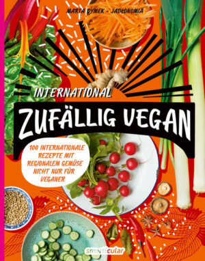 Überall auf der Welt gibt es außergewöhnliche Gerichte, die rein zufällig vegan sind! Genau wie dieses Buch: Es enthält über 100 internationale pflanzliche Rezepte, für die trotzdem nur wenige exotische Zutaten benötigt werden. Die Hauptzutaten wie Linsen, Bohnen, Kichererbsen, Rübchen, Kohl, Zwiebeln & Co. sind fast alle auch hierzulande aus regionalem Anbau erhältlich. Pragmatisch, ohne Hype, ohne Ersatzprodukte und ohne Verzicht auf Geschmack. Exotische Küche mit regionalen Zutaten: Wer sich einmal die wichtigsten Gewürze zugelegt hat, kann exotische, vegane Gerichte aus fast allen Teilen der Welt mit regionalen Grundzutaten zubereiten. Pflanzliche Rezepte ohne Verzicht: Dass unsere Lieblingsgerichte aus aller Welt weder Fleisch oder Fisch noch Butter, Milch oder Käse enthalten, merkt man ihnen überhaupt nicht an - indisches Dal, spanische Kichererbsensuppe, koreanische Spargel-Schaschliks und südafrikanisches Chakalaka werden in ihrer Heimat seit jeher und ganz selbstverständlich in einer rein pflanzlichen Version zubereitet. Regionale Alternativen: Exotische, weit gereiste Zutaten lassen sich oft verblüffend einfach durch regionale Alternativen ersetzen, wie zum Beispiel bei thailändischem Kohlrabisalat statt Papayasalat oder bei Bobomole, der Guacamole mit Bohnen statt Avocado. Dass die typische Hauptzutat in diesen Rezepten gar nicht enthalten ist, macht sie kein bisschen weniger schmackhaft, sondern lässt im Gegenteil außergewöhnliche neue Aromen entstehen, mit denen man so nicht gerechnet hätte. Wir wünschen dir viel Freude beim Ausprobieren und Genießen!