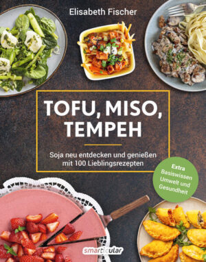 Es gibt viele Mythen und Vorurteile rund um Tofu, Miso, Tempeh und andere Sojaprodukte - zu Unrecht! Denn die proteinreichen Erzeugnisse aus der Sojabohne lassen sich mit dem richtigen Wissen und raffinierten Rezepten unglaublich vielfältig und gesund zubereiten. Nicht ohne Grund sind Tofu, Miso und Tempeh in Asien seit Jahrtausenden fester Bestandteil der traditionellen Küche und echte Leckerbissen, wenn man sie richtig zubereitet. Dabei ist es gar nicht notwendig, krampfhaft Fleischerzeugnisse durch Soja ersetzen zu wollen, wie die erfolgreiche Kochbuch-Autorin und Soja-Expertin Elisabeth Fischer in diesem Buch gemeinsam mit dem Ideenportal smarticular.net zeigt. Denn die vielseitigen Produkte aus der Sojabohne sind kein Ersatz, sondern bringen ganz eigene Aromen, Texturen und interessante Zubereitungsideen für die gesunde vegetarische/vegane Küche auf den Tisch. In ihren zahlreichen Lieblingsrezepten zeigt Elisabeth Fischer, stets mit einem raffinierten Kniff, wie sich Streetfood, vielseitig einsetzbarer Frosti-Tofu, köstliche Desserts, nützliche Basis-Rezepte und vieles mehr zaubern lassen. Empanadas mit Sojahack, Misoramen, Kohlrouladen mit Tempeh, Tiroler Schlipfkrapfen und Schoko-Haselnuss-Kuchen machen Appetit auf mehr. Verbreitete Mythen über Soja widerlegt Elisabeth Fischer umfassend und fundiert dank ihrer über 45-jährigen Erfahrung mit den Produkten aus der Sojabohne, als Köchin in ihrem vegetarischen Restaurant in München, als Kochbuch-Autorin und als stellvertretende Vorsitzende des Vereins Soja aus Österreich. Auch rund um die gesundheitlichen Vorzüge, den nachhaltigen Anbau von Soja und Klimaschutz dank der gelben Bohne bleibt keine Frage unbeantwortet. Nicht ohne Grund haben Tofu, Miso und Tempeh in den letzten Jahren einen festen Platz in der westeuropäischen Küche erobert. Egal, ob man den Konsum tierischer Lebensmittel reduzieren möchte oder einfach mehr Abwechslung sucht: Tofu, Miso und Tempeh muss man einfach lieben! Lass dich inspirieren von den raffinierten Rezepten in diesem Buch und entdecke die Vielfalt von Soja.