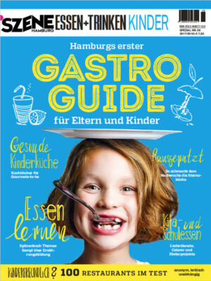 Gemütlich, entspannt und in Ruhe mit Kindern essen gehen – wie funktioniert das? SZENE HAMBURG ESSEN+TRINKEN, der wichtigste Restaurantführer für Hamburg, kommt im Herbst 2017 mit einer Sonderausgabe an den Kiosk. Oft entscheiden die Jüngsten in der Familie, wo gegessen wird. Nur: Wo fühlen sich Eltern mit Kindern wohl? Welche Läden sind auf die Kleinsten am besten eingestellt? Wo schmeckt es Groß wie Klein? Und wo dürfen Kinder einfach Kinder sein? SZENE HAMBURG ESSEN+TRINKEN KINDER hat für jedes Alter und jeden Geldbeutel die Antwort. Getestet wurden 100 Restaurants von mehr als 25 Testern. Abgerundet wird der Restaurantführer für Eltern und Kinder durch Interviews mit Spitzenköchen, Bloggern und Autoren. In einer Reportage haben vier Kinder aus Rothenburgsort Sterneküche im Restaurant Jacob getestet. Vorgestellt werden außerdem Kinderkochbücher, kulinarische Initiativen, Catering-Services und leckere Rezepte fürs Pausenbrot.