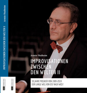 Heiteres, Nachdenkliches, Ehrliches, Kritisches - Erlebnisse und Geschichten aus dem Künstlerleben in der DDR und Nachwendezeit auf 274 Seiten (großteils in Farbe). Eine Kulturgeschichte: persönlich und kritisch. Die logische Fortsetzung des er- sten Bandes, nebst Werkverzeichnis und vielen Dokumenten (Fachzeitschriften, Fotos, u.v.m.). "Als die grundlegende "Wende" 1990 jedoch eintraf, kam sie uns vor wie ein Tsunami, der in Zeitlupe und unaufhaltsam auf uns zukam und alles mit sich riss, was im Wege stand. Staatliche Subventionen und Förderungen von Konzerten brachen weg und sichere Engagements und Festhonorare gab es nicht mehr." "Unser Organismus ist nur gesund, wenn Harmonie zur uns umgebenden Natur vorhanden ist: Das unaufhaltsame Streben nach Harmonie ist eine bedeutende Lebensgrundlage, die wir erhalten müssen." - Armin Thalheim Von 1974- 2009 unterrichtete er an der Hochschule für Musik in Berlin Alte Musik, Liedbegleitung und Improvisation, an der Leipziger Musikhochschule von 1996-2008 Improvisation. Armin Thalheim besuchte Kurse für Alte Musik bei Kenneth Gilbert (Amsterdam), Huguette Dreyfus (St. Maximin) und Gustav Leonhardt (Köln). Seine zahlreichen CD-Einspielungen zeigen ihn als Solisten mit Werken der Bachfamilie und als Begleiter von Quer- und Blockflöte (u. a. Adelheid Krause- Pichler und Susanne Ehrhardt) vorwiegend am Cembalo. Aufsätze zur Aufführungspraxis und Rezensionen („Musik und Gesellschaft“, „Forum Kirchenmusik“), sowie eigene Kompositionen dokumentieren seine Vielseitigkeit. Dazu gehört auch die CD „Die 10 Gebote“, die er im Jahre 2000 zusammen mit dem Rock- Musiker Lexa Thomas produzierte. Armin Thalheim darf sich zusammen mit dem Instrumentenbauer Martin-Christian Schmidt 1980 zum Ideengeber und Mitbegründer der Akademie für Alte Musik zählen. Von 1981-1985 tourte er mit dem Schlagzeuger, Pauker und Komponisten Andreas Aigmüller, spielte dessen jazzverwandte Musik. Armin Thalheim improvisiert in vielen Musikstilen auf Klavier und Orgel auch mit minimalistischen oder jazzigen Anklängen. Er lebt seit 1969 in und bei Berlin und beendete aus gesundheitlichen Gründen 2019 öffentliche Konzerte.