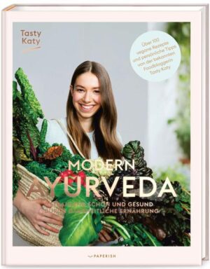 LIEBE DEIN ESSEN - DANN LIEBT ES DICH Mit dieser positiven Einstellung begeistert die junge Autorin Katharina Döricht auf ihrem Blog „Tasty Katy“ bereits seit 2015 Tausende von Leser*innen. Mit MODERN AYURVEDA legt sie nun erstmals ihre Lieblingsrezepte und ihr fundiertes Wissen als Ernährungsberaterin in Buchform vor. Dabei bleibt sie ihrem natürlichen Wesen und erfrischenden Stil treu und übersetzt diese Jahrtausende alte Heilkunst in eine zeitgemäße Form. Vor allem zeigt sie, wie leicht der Ayurveda im Alltag umsetzbar ist. So eröffnet Katy einen ganz neuen Blick auf die ayurvedische Ernährung, in der es nicht um Regeln und Verbote geht, sondern um den achtsamen Umgang mit Lebensmitteln und dem eigenen Körper. Neben vielen wissenswerten Tipps aus der Praxis sind es fünf Prinzipien, die Katy ihren Lesern*innen ans Herz legt: 1) Keine Diäten 2) Nähre deinen Körper 3) Ändere deine mentale Einstellung 4) Reduziere Stress 5) Verbinde dich mit deinem Körper MIT LIEBE KOCHEN IST NAHRUNG FÜR DIE SEELE Über 100 Lieblingsrezepte hat die Autorin zusammengetragen - sie bestechen durch Geschmack, Einfachheit und Vielseitigkeit. Dies ist ein Buch für alle, die das Leben und das Essen genießen wollen. Denn wie die Autorin aus eigener Erfahrung weiß, ist Essen oft mit Emotionen verbunden. Sei es Langeweile, Frust oder Belohnung. Eben so häufig sind es aber Unverträglichkeiten oder gesundheitliche Probleme, die den Spaß am Essen und somit die Lebensfreude mindern. Mit ihrem sehr persönlichen Kochbuch zeigt Katy, dass eine gute, genussreiche und ausgewogene Ernährung positive Emotionen und neue Energie weckt, die uns von innen strahlen lassen. GESUNDHEITSFÖRDERND, LECKER, ABWECHSLUNGSREICH Die Autorin kämpfte selbst jahrelang gegen Darmbeschwerden, bevor sie die heilenden Kräfte des Ayurveda für sich entdeckte und ihre eigene Ernährung damit bereicherte. Dieses Wissen und ihren persönlichen Erfahrungsschatz mit Anderen zu teilen, ist für Katy eine Herzensangelegenheit. Dabei bringt sie viel Verständnis mit für die individuellen Bedürfnisse und zeigt, wie sich die moderne ayurvedische Küche zum Beispiel mit der veganen vereinbaren lässt. Aber auch eher konventionelle Esser werden überrascht sein, wie viele Zutaten für eine „ayurvedische Vorratskammer“ sich bereits in ihrem Küchenschrank und dem Gewürzregal befinden. MODERN AYURVEDA bietet: - Über 100 erprobte, unkomplizierte Rezepte - schnell und einfach zuzubereiten - Grundwissen des Ayurveda, für jeden verständlich erklärt - Ayurvedischer Typen-Test (Doschas) - Gewürz-Special: die vitalisierenden Kräfte der Natur typgerecht nutzen - Persönliche Tipps aus Katy's Küche und Ernährungspraxis