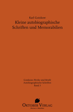 Neben „Aus der Knabenzeit“ (1852) und den „Rückblicken auf mein Leben“ (1875) hat Gutzkow eine Vielzahl kleinerer autobiographischer Beiträge und Memorabilien verfasst: Plaudereien, Skizzen, Erzählungen, Humoresken, Betrachtungen, Charakteristiken und sehr persönlich gehaltene Nachrufe. Diese vornehmlich in seinen letzten zehn Lebensjahren für die Feuilletonseiten großer Tageszeitungen und populärer Zeitschriften geschriebenen Arbeiten werden hier erstmals gesammelt und textkritisch ediert. Sie ergänzen die Darstellung der beiden autobiographischen Hauptwerke in vielfältiger Weise. Gutzkow liefert eine Reihe glänzender Porträts seiner akademischen Lehrer von Hegel bis Schleiermacher, berichtet von Begegnungen mit Poeten, Gelehrten, Künstlern, Journalisten und Politikern wie Karl Immermann, David Friedrich Strauß, Peter von Cornelius oder Fürst Metternich und erinnert sich an seine Beziehungen zu Herwegh, Hebbel, Heine, der Gräfin Ida Hahn-Hahn. Der Autor blickt auf Menschen und Mächte zurück, die seine Entwicklung beeinflusst, gefördert oder erschwert haben. Weit entfernt von eitler Selbstdarstellung blättert er in Episoden und Bildern die eigene Lebensgeschichte auf, die zugleich einen wichtigen Teil der Geschichte des Jungen Deutschland, des Vor- und des Nachmärz ausmacht. Im Nachwort skizziert der Herausgeber Gutzkows autobiographisches Darstellungsverfahren, erläutert das Profil der hier zusammengestellten Arbeiten und geht ihrer Rezeption im 19. und 20. Jahrhundert nach. Erschlossen wird die Textsammlung durch ein sorgfältig kommentiertes Personen- und Werkregister.