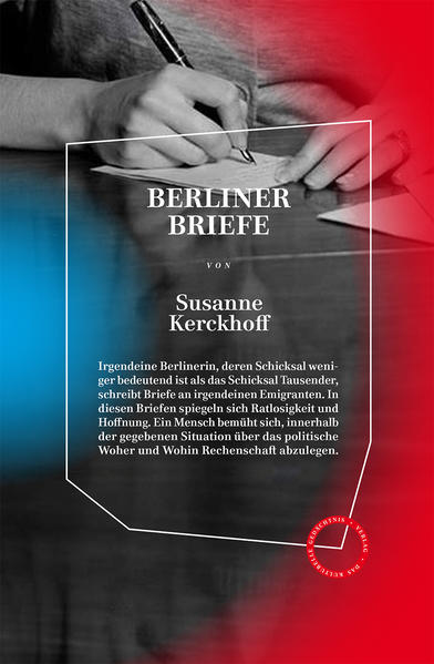 Wie kaum eine Autorin ihrer Zeit hat Susanne Kerckhoff den Verlust der moralischen Integrität der Deutschen, ihre Schuld an den Verbrechen des Nationalsozialismus und die Frage der daraus resultierenden geistigen Neuorientierung zum Mittelpunkt ihres literarischen Schaffens gemacht. Ein bedeutendes Zeugnis dieser Auseinandersetzung ist ihr kurzer, 1948 erschienener halbfiktiver Briefroman Berliner Briefe. In diesem Buch richtet Helene, eine im zerstörten Berlin lebende Frau, nach Kriegsende dreizehn Briefe an ihren nach Paris emigrierten jüdischen Jugendfreund Hans. Antworten ihres Freundes erhält sie nicht (oder sie werden den Leser und Leserinnen und Lesern bewusst vorenthalten) - so sind die Berliner Briefe eine aufrichtige und nichts beschönigende Selbstbefragung, ein beklemmender Rückblick und zugleich eine Bestandsaufnahme über die Gemütszustände der Deutschen, zwei Jahre nach Kriegsende und zu Beginn der Nürnberger Prozesse. “Eigentlich soll man ja als Buchvorstellende nicht sofort mit der Begeisterungstür ins Haus fallen, aber bei diesem Buch kann ich wirklich schwer an mich halten, weil ich halte es für ein Wunder und finde es einen Skandal, dass dieses Buch samt Autorin siebzig Jahre in kompletter Vergessenheit gewesen ist. (...) Für mich ist das eine der wichtigsten Auseinandersetzungen mit deutscher Schuld, die in der Nachkriegszeit geschrieben worden sind. (...) Ich kann es nicht fassen, dass man dieses Buch nicht kannte.” Thea Dorn, Literarisches Quartett “Eine literarische Sensation! (...) Die Wiederentdeckung dieser halb vergessenen Schriftstellerin löst ungläubiges Staunen aus: so differenziert, so radikal, so klug analysierend ging eine junge Frau mit sich und Deutschland 1948 ins Gericht.” Denis Scheck, Leseempfehlung für das Kölner Literaturhaus „Susanne Kerckhoff war eine überaus mutige Frau. Sie war eine freie, radikale und eigenständige Denkerin mit großem politischen Interesse, was einem mit jeder Zeile dieses Buches bewusst wird.“ Denis Scheck, WDR2 “Susanne Kerckhoff war eine Frau von wahrhaft messerscharfen Verstand und mit einer brillanten Formulierungsgabe gesegnet. Und sie verpflichtete sich zu einer wirklich unbestechlichen Suche nach der Wahrheit.” Annemarie Stoltenberg, Gemischtes Doppel „Was für eine Stimme! Voller Unruhe und Sehnsucht, rücksichtslos selbstkritisch, desillusioniert und doch kämpferisch benennt hier eine fiktive Briefeschreiberin, so alt etwa wie die 1918 geborene Autorin, was einem Neuanfang in Deutschland entgegensteht, wie stark das Gift der Diktatur im „Volkskörper“ nachwirkt.“ Carsten Hueck, Deutschlandfunk Kultur "Es war längst überfällig - aus literarischen, politischen, zeitdiagnostischen und nicht zuletzt aus Gründen historischer Gerechtigkeit: Im Frühjahr 2020, siebzig Jahre nach ihrem Tod, sind Susanne Kerckhoffs Berliner Briefe, ihr letzter Roman, im Verlag Das kulturelle Gedächtnis wieder erschienen." Hugo Verlarde, taz (die tageszeitung) “Der Ton des Buches lässt sofort aufhorchen. (...) In einer psychosozialen Genauigkeit, wie sie Historiker nicht liefern können, schildert Kerckhoff den Kriegs- und Nachkriegsalltag.” Christian Eger, Mitteldeutsche Zeitung