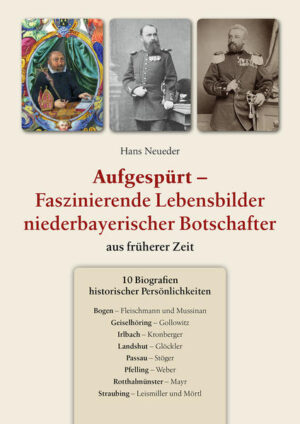 Zehn in Niederbayern geborene Männer - zu ihrer Zeit einflussreich und angesehen, berühmt und bewundert, heute aber vergessen oder nur bruchstückhaft bekannt wurden vom Autor der Erinnerung für wert erachtet. Viele Ergebnisse ihres Wirkens reichen bis in die Gegenwart. Von Beruf waren sie Priester, Soldaten, Lehrer, Schriftsteller oder Beamte. Ihr Lebensweg, ihre denkwürdigen Leistungen sind in Texten und Bildern - fast alle unveröffentlicht - aus Archiven, Bibliotheken und digital erschlossenen Quellen zu faszinierenden Lebensbildern gestaltet worden.