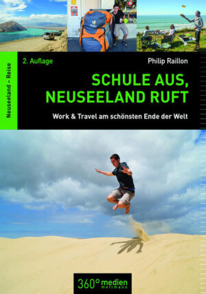 Neuseeland. Viel weiter geht es nicht mehr, das Ende der Welt ist nah. Nach der Schule eine Auszeit nehmen, das trauen sich zwar einige, aber noch lange nicht alle. Philip Raillon packte seinen Rucksack und erlebte für sechs Monate das ferne Land, fand Freunde und entdeckte sich selbst neu. Das rustikale Leben in einem Van prägte die Zeit genauso wie Knochenjobs auf einem Weinberg und das Schlafen auf einer Farm mit 4500 Schafen. Kurzweilig, spannend und humorvoll zeichnet der Student seine Reise nach. Der Autor nimmt den Leser mit auf dampfende Vulkane, einsame State Highways und so manchen Camping-Platz. Am Ende möchte man am liebsten selber in den Flieger steigen und einfach mal das Leben genießen – die ersten Reisetipps bekommt man von Philip Raillon gleich an die Hand. Dazu einmalige Panoramen, qualmende Vulkane und ein Sprung von der Brücke – kurzum: Work & Travel in Neuseeland lohnt sich. Wer einmal eintauchte, für den kann das Abenteuer gar nicht lang genug sein. Eine Reise, die ein Beispiel dafür ist, wie perfekt Work & Travel im Kiwi-Land sein kann. Dieses Buch bringt Dich auf den Geschmack – worauf wartest Du also noch?