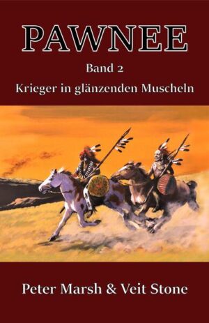 Seit die Spanier in ihren in der Sonne blinkenden Helmen und Brustharnischen unter Francisco Vásquez de Corona-do ihre ersten Kontakte zu den Pawnee aufnahmen, bezeichnete man diese dort auch als „Krieger in Glänzenden Muscheln“, welche den Grundstein für einen blühenden Sklavenhandel legten. Vom 17. bis zu Beginn des 18. Jahrhunderts überfielen berittene Apache und Navajo daher nicht nur die Dörfer der Pawnee, deren Angehörige sie auf dem neuen Kontinent als Sklaven, somit auch an die Franzosen verkauften. Dabei tötete man so viele Krieger wie möglich, da man die Rache der „Wölfe“ bereits zu fürchten gelernt hatte. * Mehr als zehn Sommer waren vergangen, seit Heulender Wolf bei den Wolfs-Pawnee, den Skidi eine neue Familie und neue Freunde gefunden hatte. Um aber die ständigen Übergriffe menschenraubender feindlicher Krieger abzuwehren, hatten die Skidi ihre festen Dörfer entlang des Platte enger zusammengelegt und auch ihr Denken und Handeln verändert. … aber nicht alle Franzosen der Neuen Welt waren Sklavenhalter, was ihr Verhältnis, vor allem durch Handel mit den Pawnee, zunehmend veränderte. Mit Hilfe französischer Waffen waren die Pawnee jetzt in der Lage, sich gegen die pausenlosen Überfälle vor allem die der Apache zu wehren. Da Spanien gegen Frankreich Krieg führte, fürchtete es, dass sich die Pawnee mit den Franzosen verbündeten, was bei deren Behörden erste Wahnvorstellungen auslöste. Nachdem dann noch Heulender Wolf und seine Krieger mit einer List einen übermächtigen Kriegstrupp der Jicarilla bezwang, noch bevor diese im Auftrag Spaniens sein Dorf überfallen konnten, geraten diese endgültig in Panik. So erreicht Ende 1719 die Stadt Mexiko die Nachricht, dass von Franzosen angeführte, mit modernen Waffen ausgerüstete Pawnee die friedlichen Pueblo-Verbündeten Spaniens nordöstlich von Santa Fe massiv angegriffen hätten und nun gegen Santa Fe ziehen. Bereits 1720 stehen die Häuptlinge der Skidi unter Heulender Wolf, dem sich auch die Oto von Flammendes Herz angeschlossen haben, dem spanischen „Expeditionskommando“ von Pedro de Villasur und seinen Pueblo-Apache in einer alles entscheidenden, historisch belegten Schlacht gegenüber.