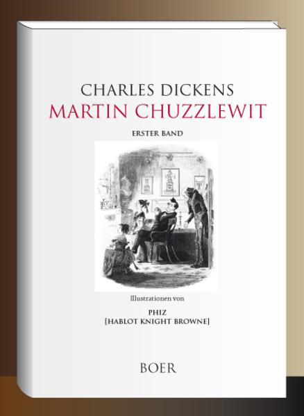 »The Life and Adventures of Martin Chuzzlewit« (Leben und Abenteuer des Martin Chuszlewit), bekannter als »Martin Chuzzlewit«, gilt als der letzte von Charles Dickens Schelmenromane. Der Roman erschien in mehreren Fortsetzungen zwischen 1843 und 1844. Der Verkaufserfolg der ersten Fortsetzungen waren im Vergleich zu früheren Werken Charles Dickens' enttäuschend. Als Reaktion darauf änderte Dickens die Handlung und ließ den Titelheld nach Amerika reisen. Dies gab Dickens die Möglichkeit, die Vereinigten Staaten, die er 1842 besucht hatte, satirisch als Wildnis darzustellen, in deren wenigen zivilisierteren Orten überwiegend betrügerische Profitmacher lebten. Das Hauptthema des Romans ist, nach dem von Dickens verfassten Vorwort, die satirische Darstellung von Eigennutz, ein Charakterzug, der alle Mitglieder der Chuzzlewit-Familie kennzeichnet. [Wikipedia]