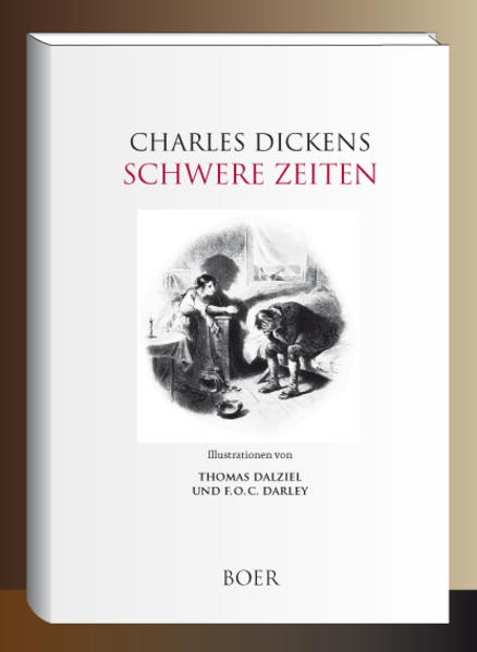 »Schwere Zeiten« (Originaltitel: »Hard Times«), auch oft im Deutschen unter dem Titel »Harte Zeiten« erschienen, ist ein sozialktitischer Roman des erfolgreichen Autors aus dem Jahr 1854. Er beschäftigt sich mit den gesellschaftlichen Folgen der frühen Industrialisierung Englands. Der Roman erschien wie viele andere als Fortsetzung in der Zeitschrift »Household Words«. Dickens, der auch Herausgeber dieser Zeitschrift war, verzichtete in der Erstausgabe auf Illustrationen, die sonst in seinen Romanen obligatorisch waren. Unsere Ausgabe orientiert sich an der Luxusedition die bei Estes & Lauriat 1890 in Boston erschien. Sie wird ergänzt durch zwei Stiche von F.O.C. Darley.