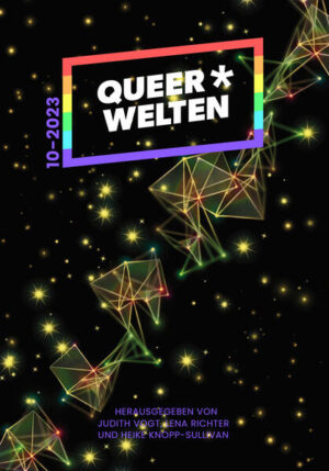 Queer*Welten ist ein halbjährlich erscheinendes queerfeministisches Science- Fiction- und Fantasy- Magazin, das sich zum Ziel gesetzt hat, Kurzgeschichten, Gedichte, Illustrationen und Essaybeiträge zu veröffentlichen, die marginalisierte Erfahrungen und die Geschichten Marginalisierter in einem phantastischen Rahmen sichtbar machen. Außerdem beinhaltet es einen Queertalsbericht mit Rezensionen, Lesetipps, Veranstaltungshinweisen und mehr. In dieser Ausgabe: No Filter von Melanie Vogltanz (Kurzgeschichte) Brunnenlied von Eleanor Bardilac (Kurzgeschichte) Der Seelenpartnertest von Simon Klemp (Kurzgeschichte) Zwischentöne von Eva- Maria Obermann (Gedicht) Unterschied von Jol Rosenberg (Kurzgeschichte) Sarah von Clara Maj Dahlke (Kurzgeschichte) Auf Nimmerwiedersehen, Mittelerde von T. B. Persson (Essay) Zum Jubiläum: Ein Blick hinter die Kulissen von Queer*Welten von der Queer*Welten- Redaktion (Essay) Sonderausschreibung: Postkarten aus Queeren Welten Der Queertalsbericht 01/2023