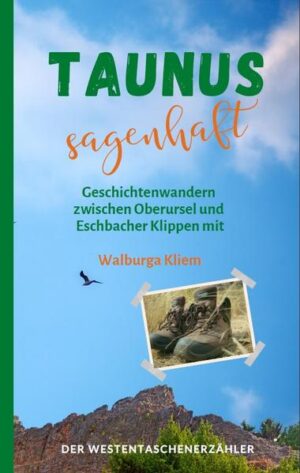 Die Treisberger Geschichtenerzählerin Walburga Kliem nimmt Sie mit auf ihre Sagenwanderungen durch den Taunus: Los geht's in Oberursel und vorbei an der Weißen Mauer und dem Altkönig, zwischen Großem und Kleinem Feldberg hindurch zur Weilquelle und über die Rennund Hühnerstraße bis nach Mauloff, Hasselbach und den Eschbacher Klippen im Usinger Land. Unterwegs hält sie Rast und erzählt sieben Sagen aus dem „schönsten Mittelgebirge der Welt“.