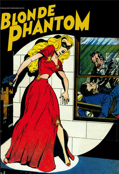 Perlen der Comicgeschichte Band 9 Blonde Phantom Das Blonde Phantom gehört neben Figuren wie Phantom Lady oder Sheena zum Genre der Good Girl Art und war von 1946 bis Ende des Jahrzehnts eine ausgesprochen populäre Serie im Marvel Comics- Sortiment. In ihrem langen, roten Abendkleid löste sie mysteriöse Kriminalfälle und begab sich zudem in abgedrehte Fantasy- Gefilde, mit einer Reise 1.000 Jahre in die Zukunft, einer Haftanstalt mit 5.000 Insassen, die von einem Charakter namens Maulwurf ins Erdinnere verfrachtet wird, oder einem ihrer Verehrer, der alles dran setzt, sämtliche männliche Bevölkerung weltweit auszuschalten, um das Blonde Phantom für sich zu gewinnen. An ihrer Seite ein Privatdetektiv, der nicht in der Lage ist, die Identität seiner Heldin mit der seiner Bürokraft in Verbindung zu bringen. Das Blonde Phantom mag ein frühes Opfer der bereits Ende der ´40er um sich greifenden Comichetze gewesen sein, aber ganz sicher belegbar ist dies nicht. Ihre Schöpfer waren der Autor Albert Sulman sowie der damalige Marvel Art Director Syd Shores und redaktionell betreut wurde das Ganze von einem jungen Stan Lee, der auch ab und an Texte zu der Serie beisteuerte. Folgende jeweils abgeschlossene Comics sind enthalten: Mordversuch im Rampenlicht Geisterphänomene am Hawkins See Der letzte Mann auf Erden Entführt in die Zukunft Gefangen im Inneren der Erde Ein fotogenes Ende Gefahr aus der Vergangenheit Der Cop und das Kid Das verwunschene Kastell des Schreckens All diese Storys sind in den USA in den Jahren 1946 bis 1949 in den Marvel Mystery Comics erschienen. Die Original- Hefte sind in den USA extrem selten. Die Auswahl erscheint hier zum ersten Mal in einer kleinen Sammlerauflage auf Deutsch.