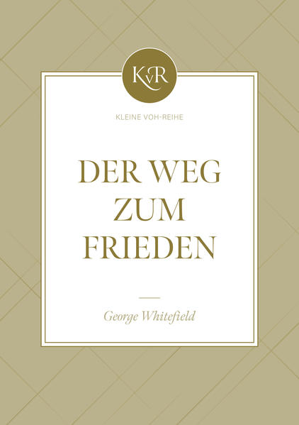 Diese Predigt beschreibt ein echtes Werk der Gnade Gottes im Herzen eines Gläubigen. Um Frieden mit Gott zu haben, müssen wir von unserer Sünde überführt werden-vor allem von der Sünde des Unglaubens-und uns im Glauben auf die Gerechtigkeit Christi stützen. Whitefield wendet dies auf verschiedene Gruppen an: die der wahren Gläubigen, derer, die keinen Frieden haben, und die der Abtrünnigen. Er schließt mit der Aufforderung, im Glauben zu Jesus Christus zu kommen und Ihn um Gnade zu bitten. Aus dem Inhalt:-Kurzbiografie von George Whitefield-Einleitung-Überführung von der Sünde gegen Gottes Gesetz-An wahre Gläubige-Für diejenigen, die keinen Frieden haben-Für die Rückfälligen-Gottes Ruf »Wenn du noch nie erkannt hast, dass Sünde in dir wohnt und dass Gott dich zu Recht dafür verfluchen kann, dann kannst du deinem Herzen zwar Frieden zusprechen, aber ich befürchte-nein, ich weiß -, dass es kein echter Friede ist.«-George Whitefield