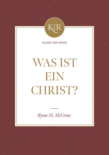 Was ist ein Christ? Dies ist eine wahrhaft lebenswichtige Frage, denn von der richtigen biblischen Antwort darauf hängt ewiges Glück oder ewiges Grauen ab. Doch auf nur wenige Fragen wurden so viele verwirrende Antworten gegeben. In diesem Buch legt Ryan McGraw dar, was es bedeutet, ein Christ zu sein, und zwar in Bezug auf das, was man glaubt, was man erlebt und was man tut-ein vollwertiges Christentum mit Kopf, Herz und Händen. Wenn du dich fragst, was es bedeutet, Jesus Christus nachzufolgen, wenn du mit der Frage ringst, ob du wirklich errettet bist