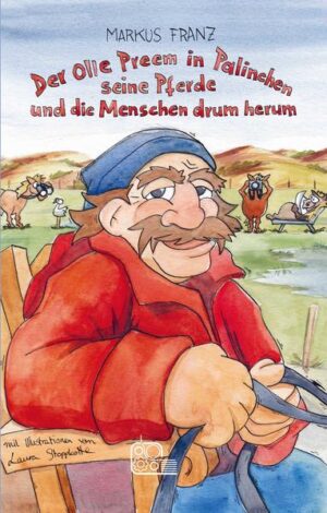 Den Ollen Preem gibt es wirklich. Seit vielen Jahren erzählt er dem Autor dieses Buches lustige Geschichten von seinem Reitbetrieb und seinen Kutschfahrten, die alle wahr sind. Geschichten von der „Kutsche auf dem Müll“, dem „Gebiss im Robbenschleim“ oder einem halben Pferd, das deshalb natürlich umfällt. Oder von dem „Tierarzt mit den zu kurzen Armen“, vom „Pinkeln mit Roger Whittaker“ und von dem „Präsidenten im Bademantel“ (der Olle Preem hat tatsächlich zwei Bundespräsidenten auf seiner Kutsche gefahren). Diese Geschichten sollen euch allen ein Lächeln ins Gesicht zaubern. Egal, ob ihr Kinder seid oder Erwachsene. Noch besser ist, sich diese Geschichten vom Ollen Preem höchst- persönlich anzuhören. Auf einer seiner Kutschfahrten in Palinchen. Jetzt müsst ihr nur noch herausfinden, wo das liegt.