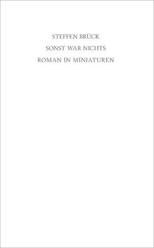 Steffen Brück erzählt das Leben eines Mannes von ungefähr 0 bis ungefähr 50. Nicht als großes Epos, sondern in kleinen, formal sehr unterschiedlichen Episoden. Schlüsselmomente eines Lebens: ein Gummistiefel, der in Beton steckenbleibt, ein Vater, der stirbt, eine Frau, die geht und wiederkommt. Dabei verschränken sich Vergangenheit, Gegenwart und Zukunft, die Kindheit des Erzählers mit der seiner Kinder. Was war da eigentlich? War da eigentlich was? Wie erinnern wir uns? Und wie erzählen wir davon? "Ein wirklich berührendes und lakonisches Kunststück. Die Biografie eines Mannes in Deutschland: zum Schreien komisch und zum Weinen traurig. Eine Geschichte von der manchmal unerträglichen Bedeutung des Moments. Knapp und direkt wie ein Haiku ins Herz. Ich bin Fan.“ (PeterLicht) Zum Autor: Steffen Brück wurde 1968 geboren, einen Steinwurf vom Rhein entfernt. Er arbeitet als Redakteur und Autor beim Rundfunk Berlin-Brandenburg. Außerdem schreibt er Gedichte und kurze Texte für die Wahrheitsseite der 'taz' und die 'Titanic'. Im Privatdruck veröffentlichte er zwei schmale Bücher: "Kleinvieh" und "Mehrere Menschen", im Jahr 2014 dann den Gedichtband "Ein Leichtes". Seit zehn Jahren veranstaltet er die Kreuzberger Lesebühne "Menschen auf Stühlen". Als Sankt Neff schreibt er den Blog "Mein All". Lebt in Berlin.