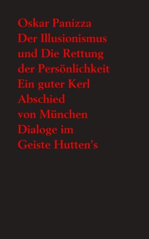 Band 7 der 10bändigen Werkausgabe von Oskar Panizza (1853-1921). Enthält: Der Illusionismus und Die Rettung der Persönlichkeit - Ein guter Kerl - Abschied von München - Dialoge im Geiste Hutten’s. - Nachwort von Prof. Dr. Damir Smiljani?