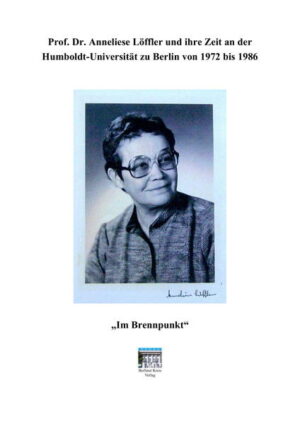 Diese Buch auf gibt die Zeit des Wirkens von Prof. Dr. Anneliese Löffler an der Humboldt-Universität zu Berlin von 1972 bis 1986 wieder. Hinzugefügt wurden im ersten Teil alle Nachweise und Urkunden über diesen Zeitraum. Sie schreibt über ihre Arbeit an der Universität als Germanistin auf dem Gebiet der deutschen Gegenwartsliteratur.
