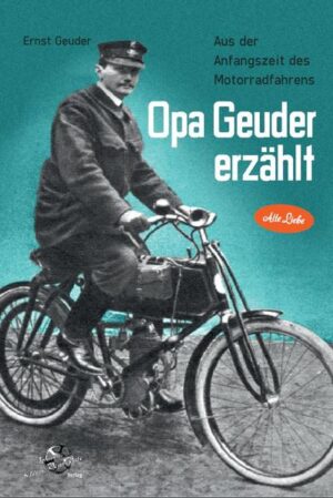 Ernst Geuder (1884 - 1971) war ein früher Pionier des Motorradfahrens und des Motorradsports in Deutschland. Seit 1901 fuhr er verschiedene Versuchsmaschinen des damals bedeutenden belgischen Herstellers FN. Schon 1903 besaß er ein eigenes Motorrad, mit dem er abenteuerliche Fahrten unternahm. 1906 war er Mitbegründer eines der ersten deutschen Motorradclubs und beteiligte sich mit grossem Erfolg an den damals verbreiteten Bahnrennen. Später bewies er die Eignung von Motorrädern für militärische Einsätze. Im ersten Weltkrieg war er Fahrbetriebsleiter und Ausbilder der Kraftradabteilung des kaiserlichen Heeres. Im Verlauf der 20er Jahre fuhr er kaum noch Rennen, statt dessen glückten ihm beeindruckende Fernfahrten. Die Distanz Berlin-Lüttich legte er in weniger als 24 Stunden zurück. Ernst Geuder war nicht nur Motorradpionier und Zeitzeuge, sondern auch ein fesselnder Erzähler. Seine niedergeschriebenen Erzählungen wurden in den 1960er-Jahren in unregelmäßiger Folge von der Zeitschrift "Das Motorrad" veröffentlicht. Damals wurde er aufgrund seines fortgeschrittenen Alters nur noch "Opa Geuder" genannt. Lassen Sie sich jetzt in eine Zeit entführen, als jede Fahrt mit dem Motorrad zum Abenteuer wurde. Und stören sie sich bitte nicht daran, dass Opa Geuder bestimmte Ereignisse gern wiederholt. So ist das nun einmal, wenn ältere Herrschaften erzählen... Zur zweiten Auflage Diese vorliegende zweite Auflage wurde durch einige weitere Geschichten ergänzt, die nicht in der Zeitschrift „Das Motorrad“ erschienen waren. Geradezu sensationell ist die Geschichte über den „ersten Luftsprung“, wenngleich sie nicht speziell das Motorradfahren behandelt. Offenbar war Ernst Geuder auch der erste deutsche Motorflieger, wenngleich sein Flug zwar nur kurz, aber dafür abenteuerlich gewesen ist.