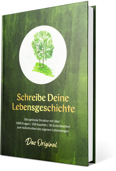 Mit diesem Schreib-Buch werden Sie zum Autor Ihrer eigenen Biografie. „Schreibe Deine Lebensgeschichte“ ist das perfekte Struktur-Buch für alle, die ihre eigene Biografie aufschreiben möchten. Ideal als inspirierendes Buch-Geschenk! Die detailreiche Struktur mit über 200 Kapiteln umfasst die vielfältigen Facetten Ihres Lebensweges. Einleitende Geschichten des Autors und über 1000 Fragen, die zu Beginn jedes Kapitels gestellt werden, können Ihnen helfen, sich besser in die jeweilige Lebensphase einzufühlen und dabei Erinnerungen zu beleben. Die 30 Schreibseiten am Ende des Buches verschaffen den Lesern die Möglichkeit, Gedankenblitze direkt festzuhalten. Lassen Sie sich selbst inspirieren oder verschenken Sie dieses liebevoll illustrierte und hochwertig verarbeitete Buch an einen lieben Menschen. Ideal als Buch-Geschenk zum Geburtstag, zu Weihnachten, der Geburt, dem Renteneintritt oder einem Jubiläum. Dieses Buch verschafft Ihnen die Möglichkeit, Ihr Leben in eigenen Worten aufzuschreiben. Dabei geht man einer reflektierenden und gleichsam sinnvollen Beschäftigung nach- denn der Blick auf vergangene Zeiten lässt uns viel über uns selbst lernen. Nachweislich tut es uns gut, den eigenen Werdegang zu beleuchten und damit in längst vergangene Zeiten, Begegnungen und Orte wieder frisch einzutauschen. Mit dem Aufschreiben der eigenen Biografie geben Sie zudem Ihren Liebsten und kommenden Generationen die Möglichkeit, Ihre Ansichten, Erfahrungen und biografisches detailliert kennenlernen zu dürfen. So entsteht ein Werk, was stärker ist als die Zeit. Optimal genutzt wird „Schreibe Deine Lebensgeschichte“ in Verbindung mit einem Schreibbuch oder dem Computer / der Schreibmaschine / dem Tablet, um so anhand der gegebenen Struktur die eigene Biografie aufzuschreiben. Die hochwertige Verarbeitung, der Einband mit Gold-Lettern, haptisch ansprechendes 120g Schreib-Papier und zwei Lesebändchen runden dieses Buch ab. Halten Sie Erinnerungen lebendig und begeben Sie sich auf eine spannende Zeitreise mit sich selbst!