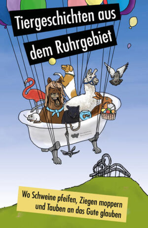 Ruhrgebietler sind zu Tieren genauso nett wie zu Menschen und beide sind unzertrennlich. - Beispiele aus dem Buch: Lotte und Elke sind ein Traumpaar. Ice bringt Siggi bei, wie er seine Angst verliert. Pauli und Gerd leben in einer Männer-WG. Ulrike rettet Schalotte ihren Katzenpopo. Margrets beste Freundin ist eine Kröte. Michael wohnt in einem Schweinestall. Margits Taube wirkt besser als jedes Medikament. Julia lässt Schroeder nur Klartext sprechen. Ludgers Osterhase ist ein echter Philanthrop. Hubertus und Hüttenuhu Ferdi rezitieren Gottfried Benn. Peter besucht Agamemnon regelmäßig in seinem Hühnerharem. Und der Werner begrüßt den Hund von Baskerville an jedem Morgen um Punkt sieben.